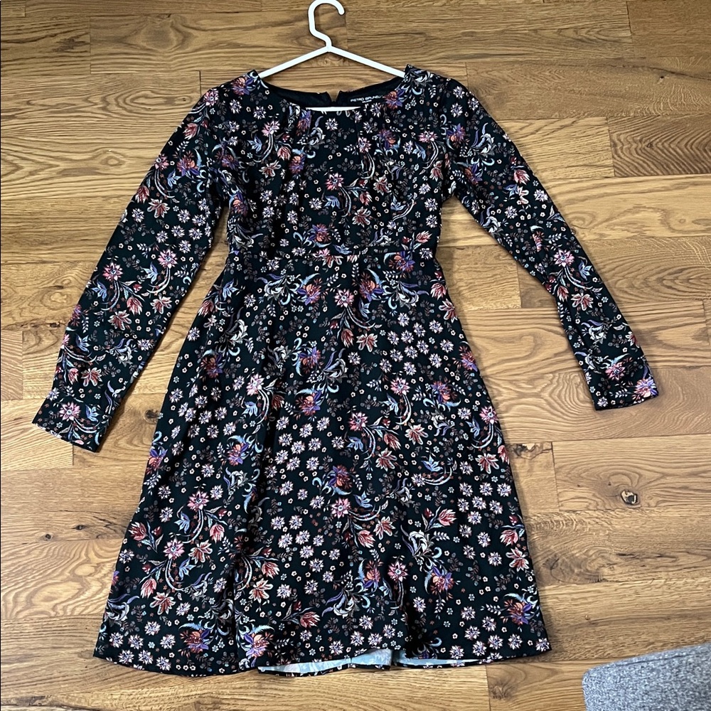 Maternity Floral Black Dress